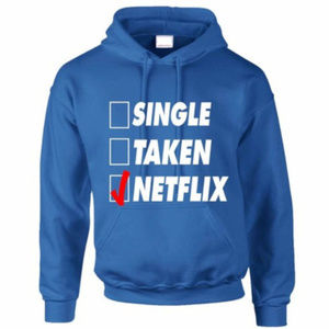 Netflix blue hoodie Jerzees size M